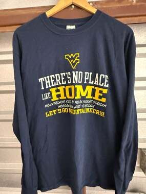 West Virginia Mountaineers Long Sleeve T-Shirt There's No Place Like Home Milan